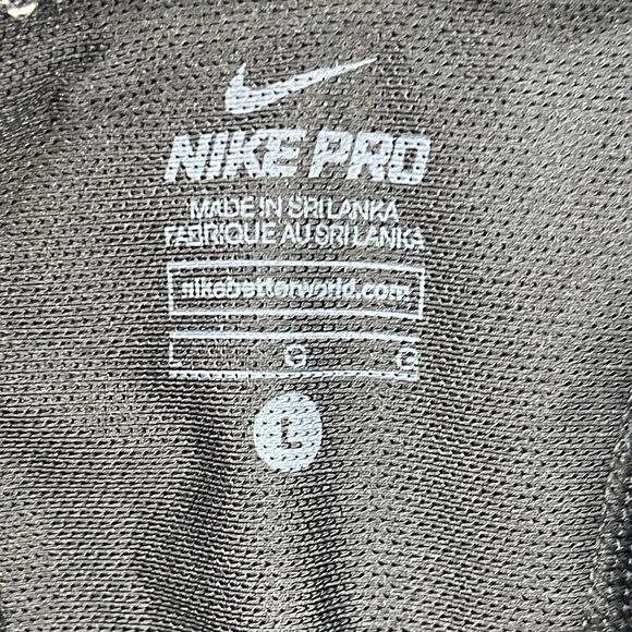 Nike Pro Dri Fit Compression Tights Mens L Black Gray Stretch Athletic - Picture 7 of 12